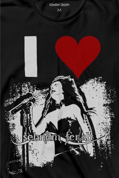 Kendim Seçtim I Love Şebnem Ferah Seviyorum Tricou cu mânecă lungă cu siluetă Tricou imprimat