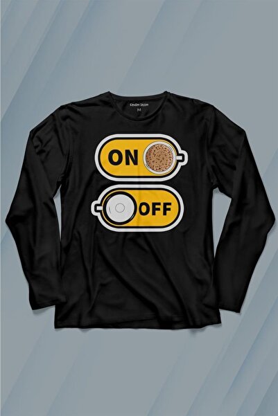 Kendim Seçtim Kafa Uključeno Isključeno Kafa Majica dugih rukava Štampano T-s...