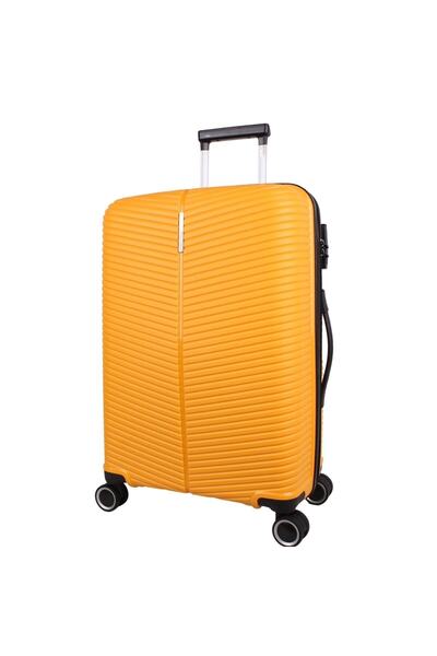 Bagacar Ultra Light Kırılmaz Silikon Büyük Boy Valiz Sarı