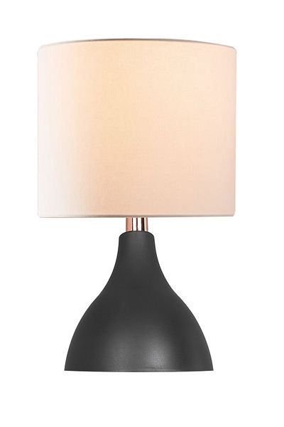 EvLight Arel Lampshade Black Foot Cream Hat Table Lamp