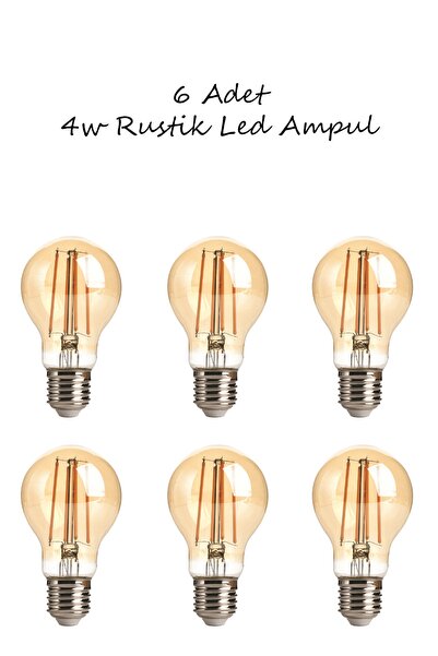 Cata 6 Adet 4w Rustik Led Ampul St60 / Ct-4285