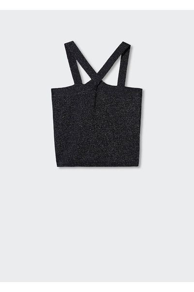 Mango Teen Black Sweater Vest for Kids