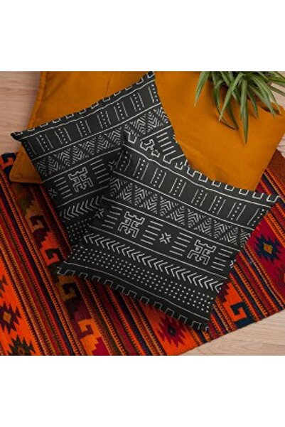 ALAMODECOR Set decorativ de 2 huse pentru perne | Set de cu imprimeu huse pentru perne