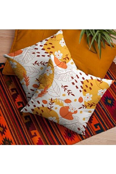 ALAMODECOR Set decorativ de 2 huse pentru perne | Set de cu imprimeu huse pentru perne