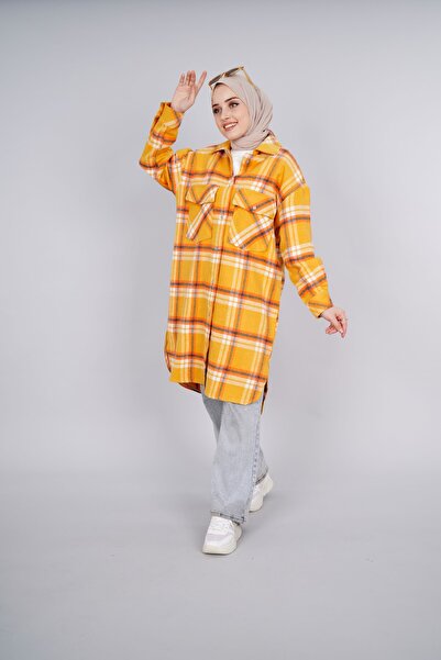 ModaHicap Alldayy Kışlık Ekose Desen Gömlek Tunik-