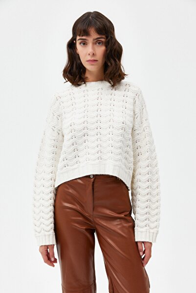 Açelya Okcu High Waist Vegan Leather Palazzo Trousers