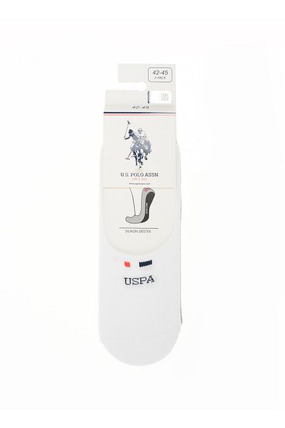 U.S. Polo Assn. Șosete albe pentru bărbați, cu potrivire obișnuită A081sz013.p03.earl