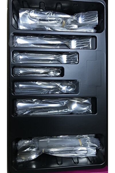 Kardelen Zümrüt 12 Persons 65 Piece Spoon Fork Set - (WITHOUT KNIFE) With Service