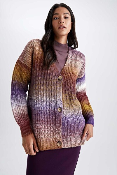 DeFacto Normál Fit V-nyakú kardigán