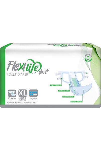 Flexi Life Yetişkin Hasta Bezi Bel Bantlı Tekstil Yüzeyli Xl Ekstra Büyük (30...