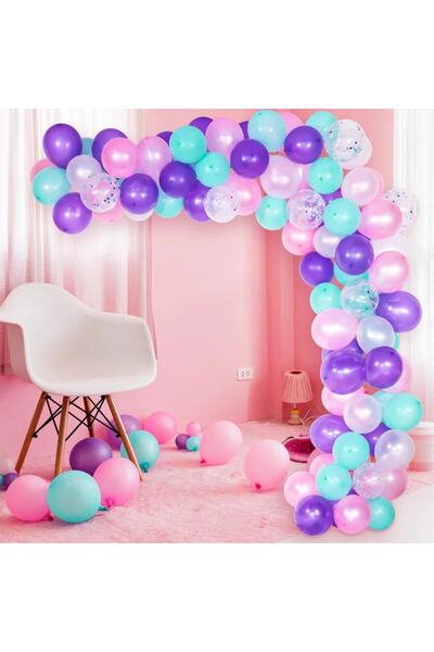 DÜVENCİ TİCARET 80 قطعة قوس بالونات يونيكورن