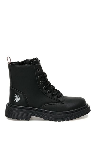 U.S. Polo Assn. Trena 2pr Black Girl's Worker Boots