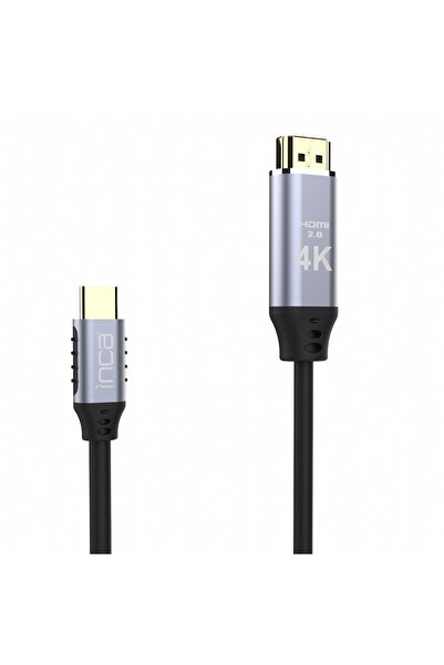 Inca Itch-02tx Type C To Hdmı 4k Altın Uçlu Kablo 2 Metre
