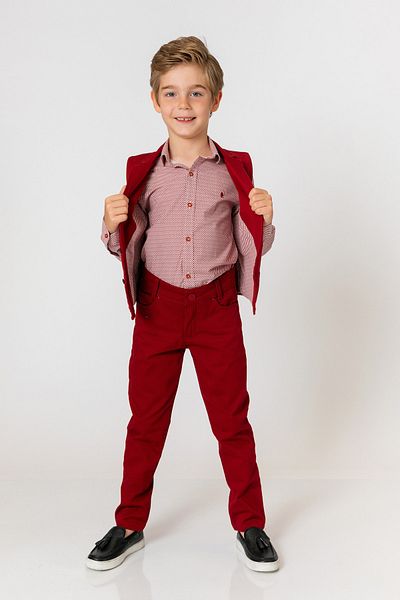 incity Boy's Burgundy Trousers