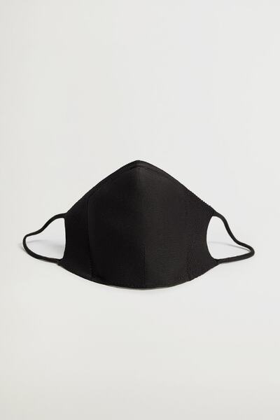 MANGO Man Erkek Siyah Yüz Maskesi