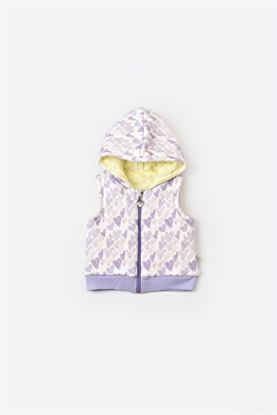 Biorganic Baby Girl Zippered Vest Lilac 61455