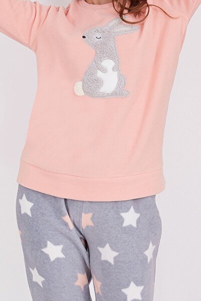 Arnetta Tavşanlı Polar Pijama Takım