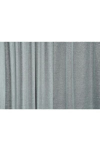 AKÇA TEKSTİL Wide Skirt Model Gray Color Single Wing Ready Planted Pleated Background Curtain 150*260 Cm