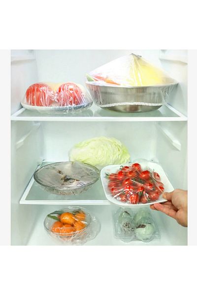 Teknoşık Lycra Stretch Food Preservation Food Cap, Multi-Use Stretch Cap 1 Pack 50 Pieces