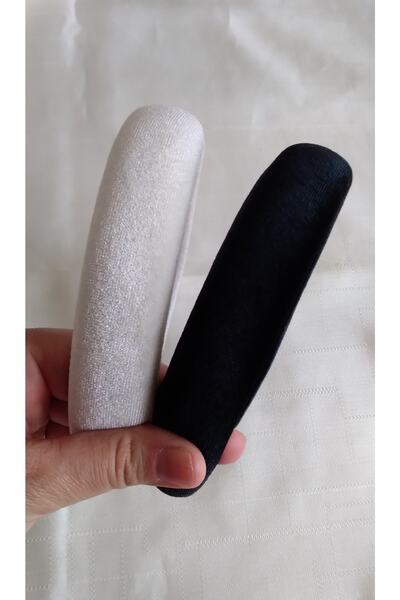 zeynep Z&d Accessory 2-Piece Grenade Velvet Crown Set (black/white)