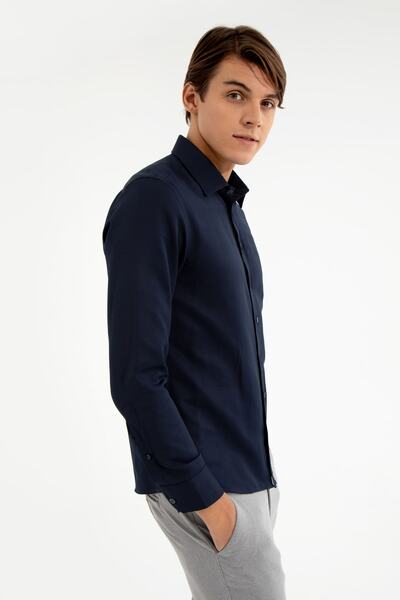 Pierre Cardin Erkek Lacivert Gömlek