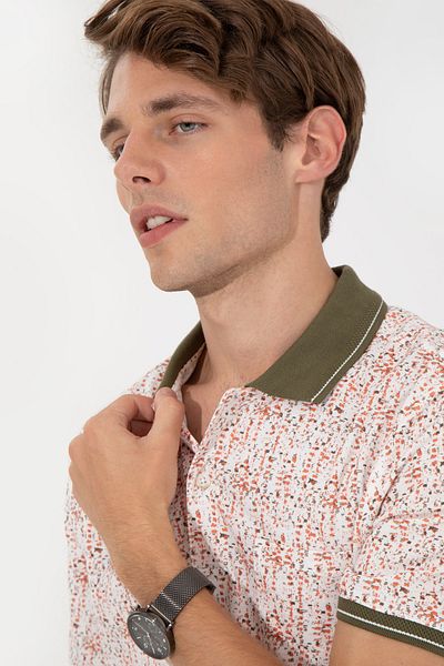 Pierre Cardin Ανδρικό T-shirt με χακί