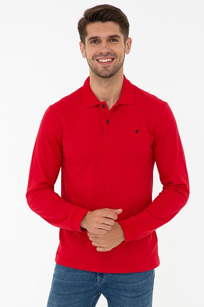 Pierre Cardin Ανδρικό πουκάμισο με κόκκινο φούτερ Basic
