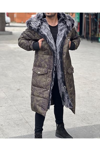 rvs moda معطف طويل مخصص من الفرو