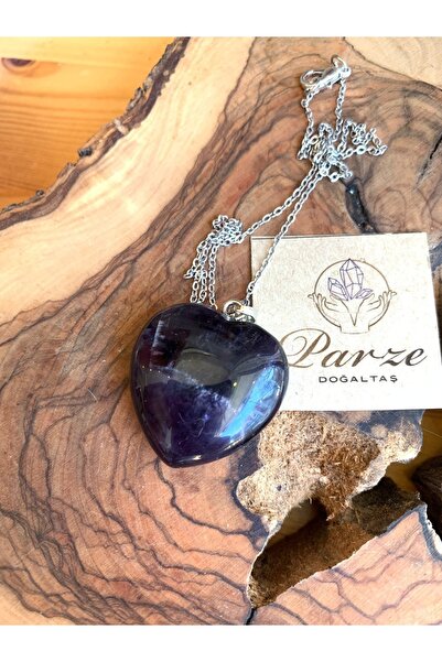 parze doğaltaş جمشت القلب قلادة