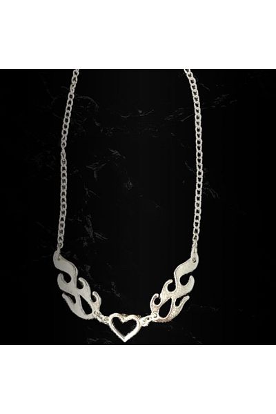 Touz My Vision Flame Wing Heart Necklace