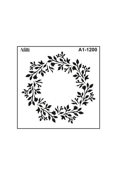 Filli Boya Afilli Stencıl A1-1200 Çiçekli Taç