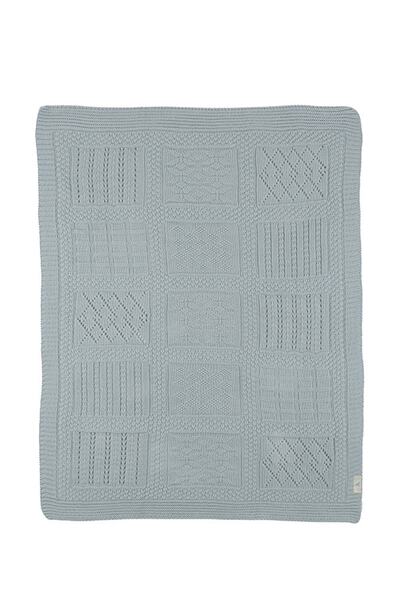 Gleam Atelier بطانية تريكو حديثي الولادة 100% قطن 80*100 سم