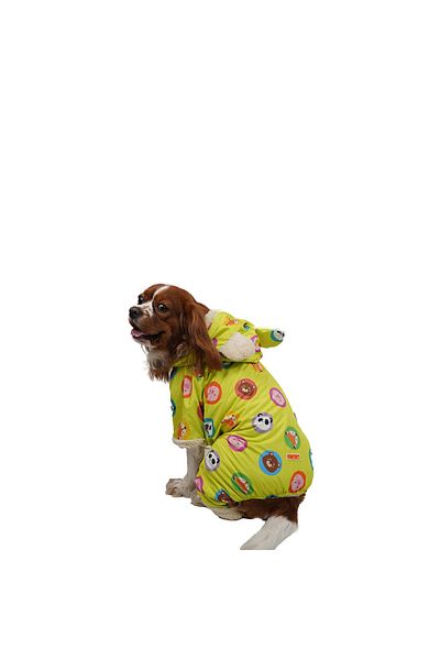 Pawstar Green Animals Romper - Jumpsuit-Mont for Small and Medium Breeds, Raincoat Dog Apparel, Xlarge