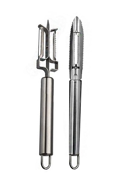 Adil Baba Multifunctional Stainless Steel 2-Piece Corer and Peeler Set