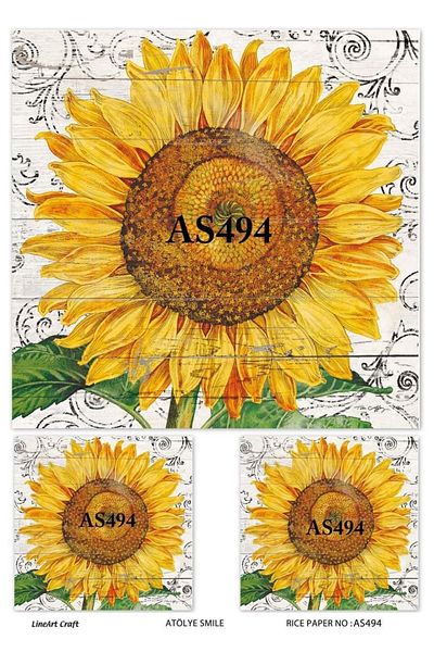 LİNEART Brass Decopage Paper La-as494