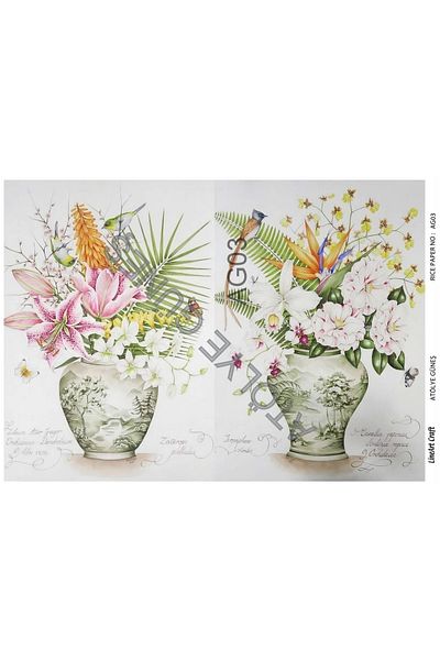 LİNEART Brass Decopage Paper La-ag03