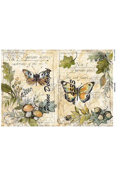 LİNEART Brass Decopage Paper La-4533