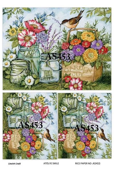 LİNEART Brass Decopage Paper La-as453