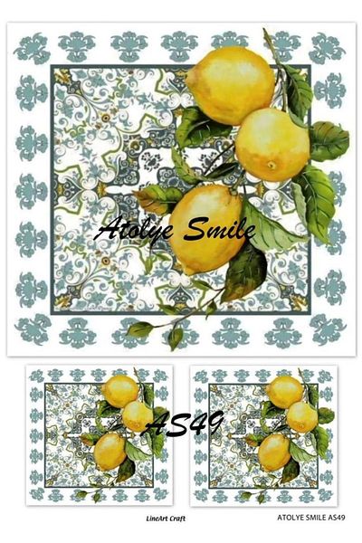 LİNEART Brass Decopage Paper La As49