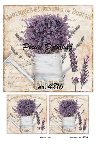 LİNEART Brass Decopage Paper La-4816