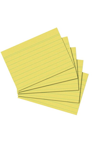 Herlitz Kartotek A8 100 Foi cu dungi Galben 10836328