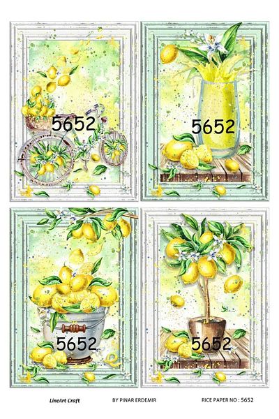 LİNEART Brass Decopage Paper La 5652