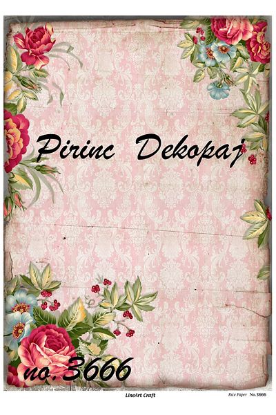 LİNEART Brass Decopage Paper La 3666