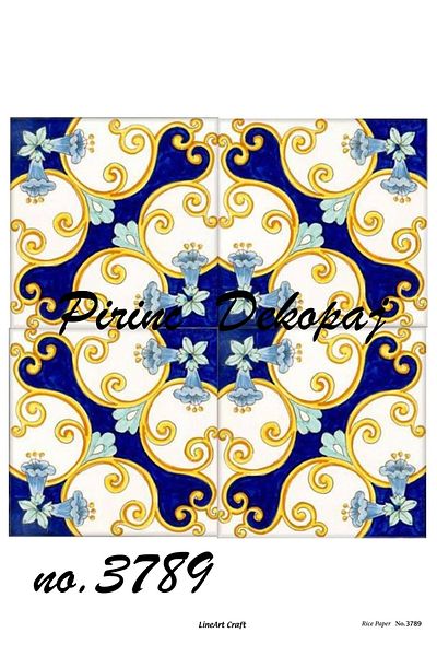 LİNEART Brass Decopage Paper La-3789