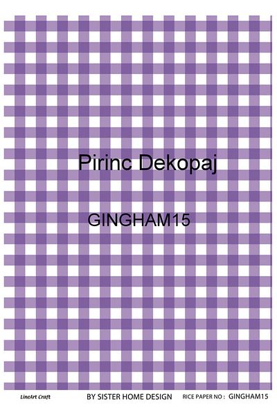 LİNEART Brass Decopage Paper La Gingham15