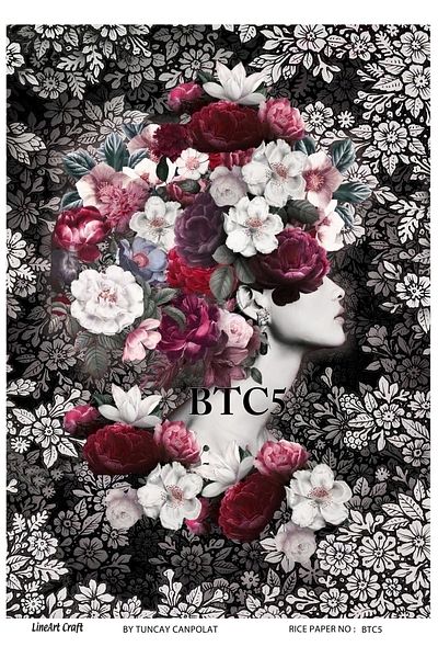 LİNEART Brass Decopage Paper La-btc5