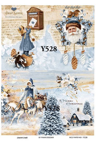 LİNEART Brass Decopage Paper La Y528