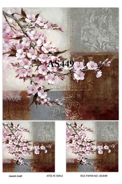 LİNEART Brass Decopage Paper La-as449