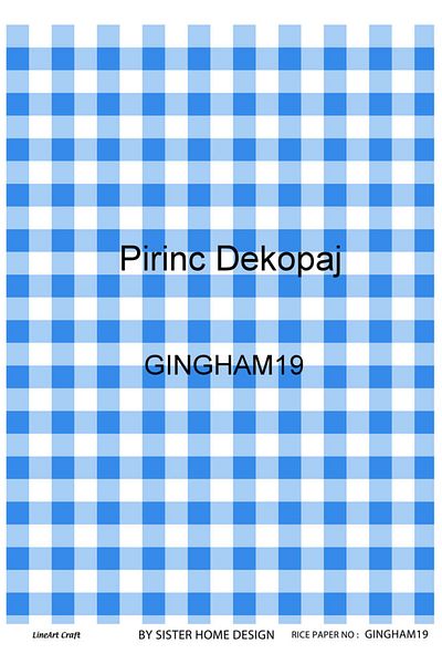 LİNEART Brass Decopage Paper La Gingham19