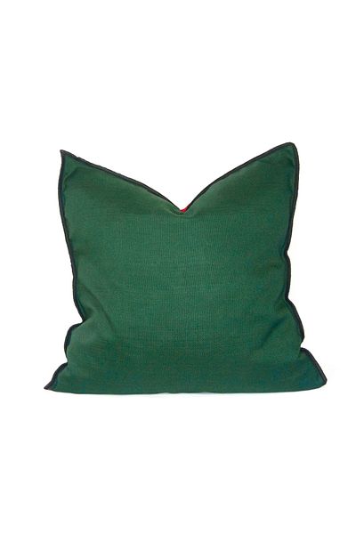 Alacastore Green Red New Year Themed Black Piping Decorative Pillow Throw Pillow Cover